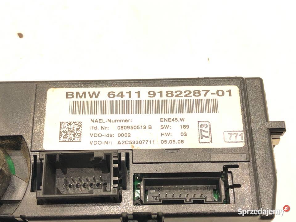 PANEL STEROWANIA NAWIEWU BMW E87 9182287 sprzedam