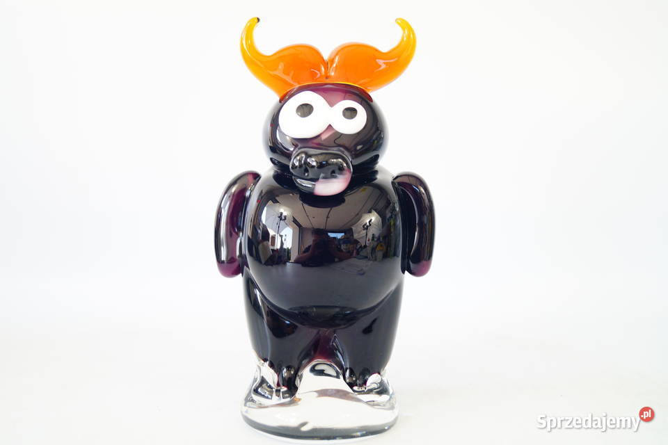 Figura szklana figura Murano style BYK byczek wielkopolskie