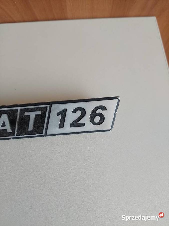 Znaczek z dawnej produkcji Fiat 126p bambino Emblematy śląskie Mysłowice