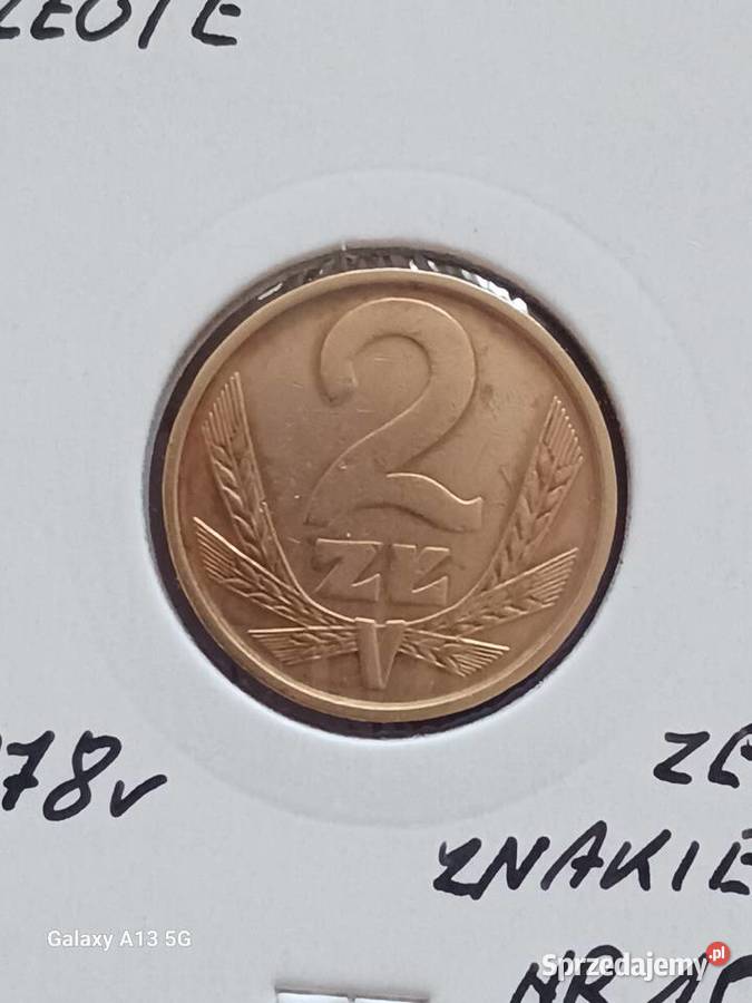 2 złote 1978 r ze znakiem mennicy 10najniższy Konin sprzedam