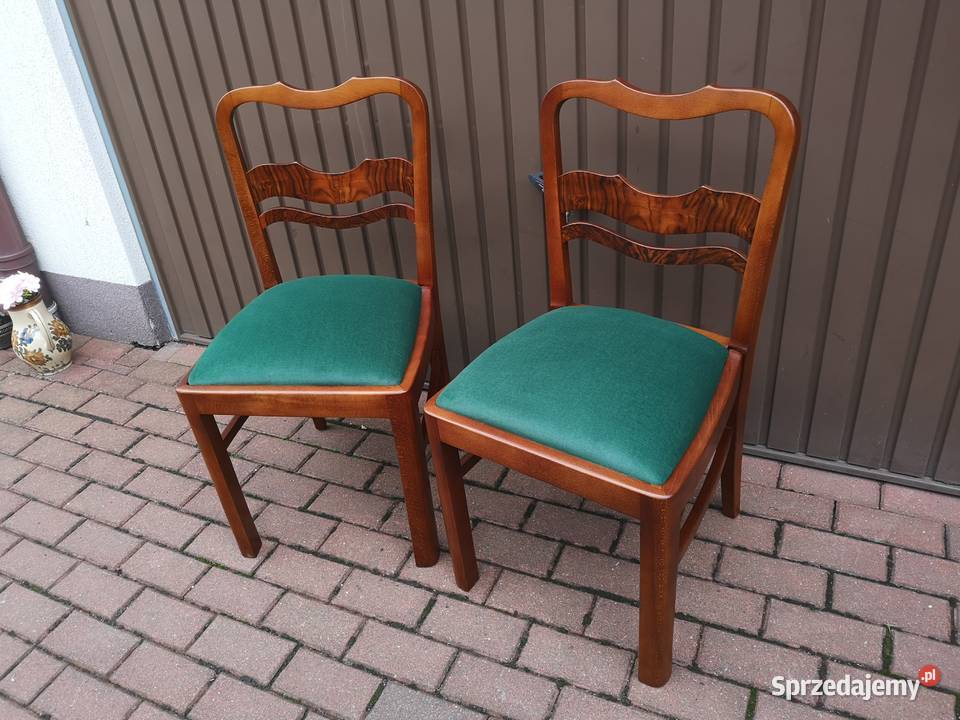 Krzesła ARTDECO Stare Antyk Komplet 2 Sztuki Swarzędz