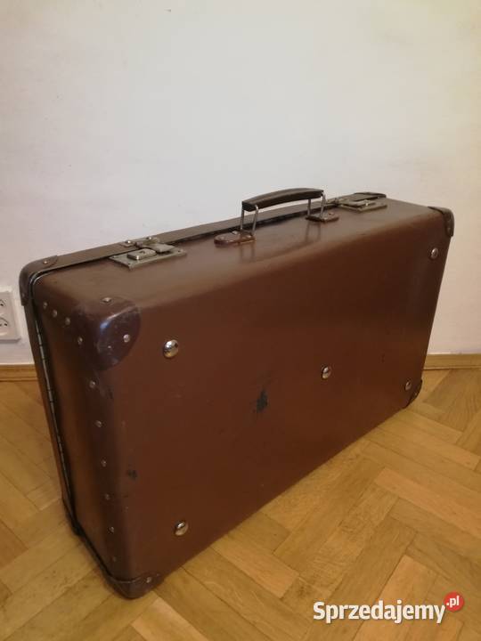Stara tekturowa walizka lata 60te XX w Antyki Warszawa