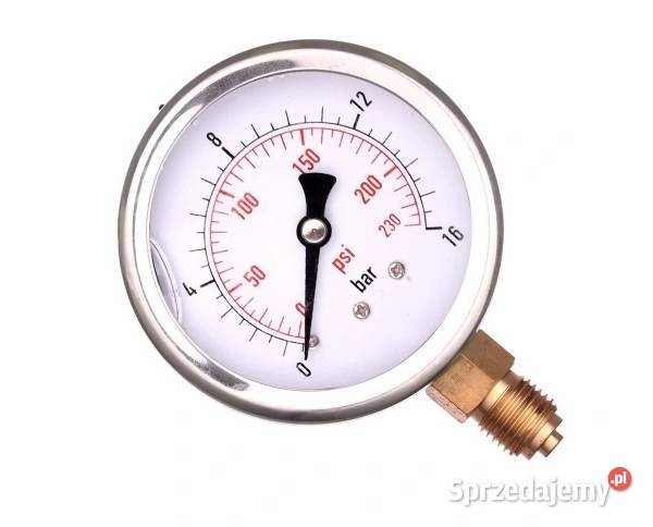 Manometr dolny radialny MG163 16 bar gwint 14 Hydraulika Złotów