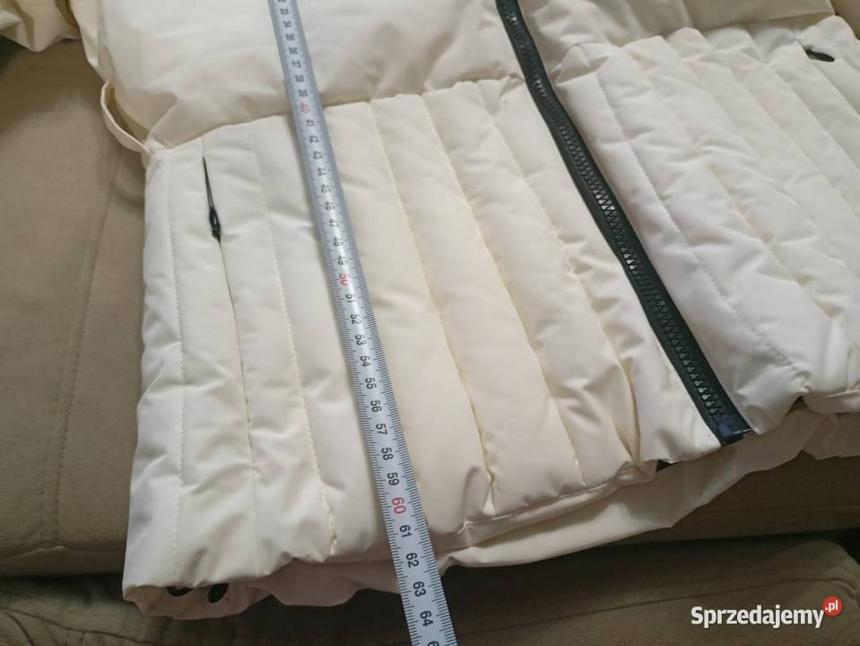 Kremowa kurtka puchowa PUFFER oversize M 38 ecru Bralin sprzedam