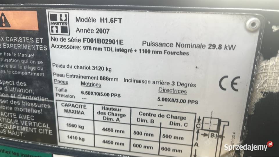 Wózek Hyster triplex