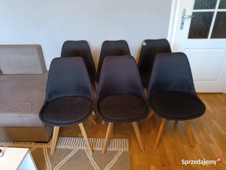 Krzesła tapicerowane komplet 6 sztuk używane Krzesła sprzedam
