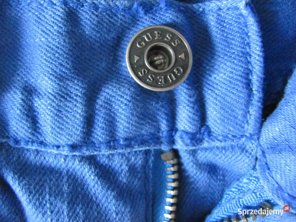 spodnie niebieskie GUESS JEANS REBEL SLIM FIT 44 Do łydki lubelskie