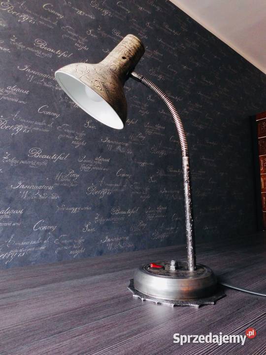 Lampa biurkowa PRL metamorfoza Słupsk
