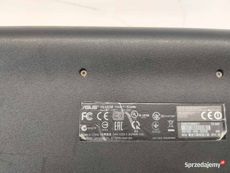 Biały ASUS X551M Intel Celeron N28308GbDDRSSD240 Ćmielów