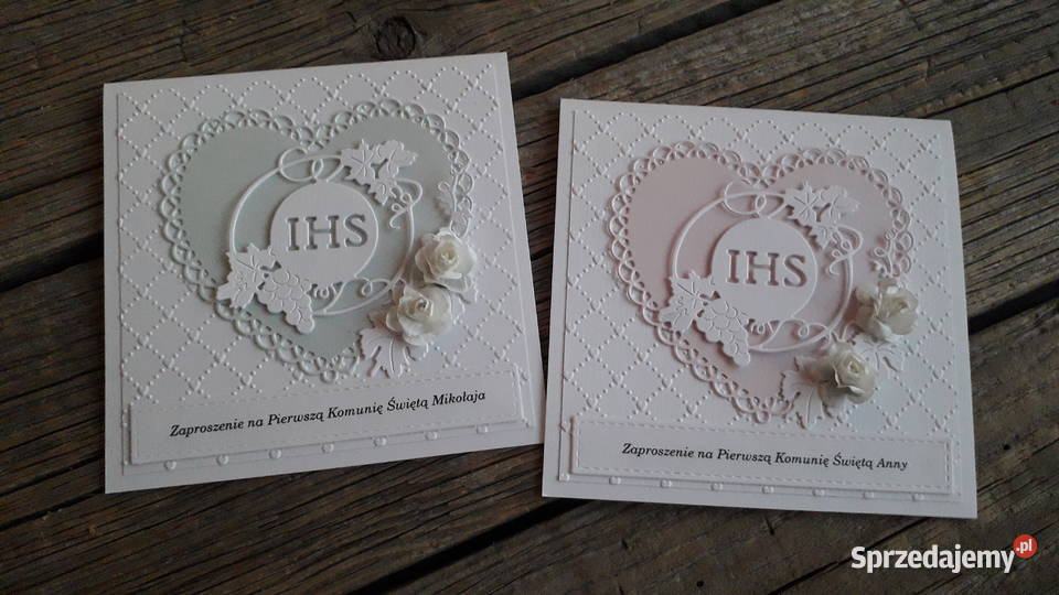 Zaproszenie na Pierwszą Komunię Świętą różne pomorskie Słupsk