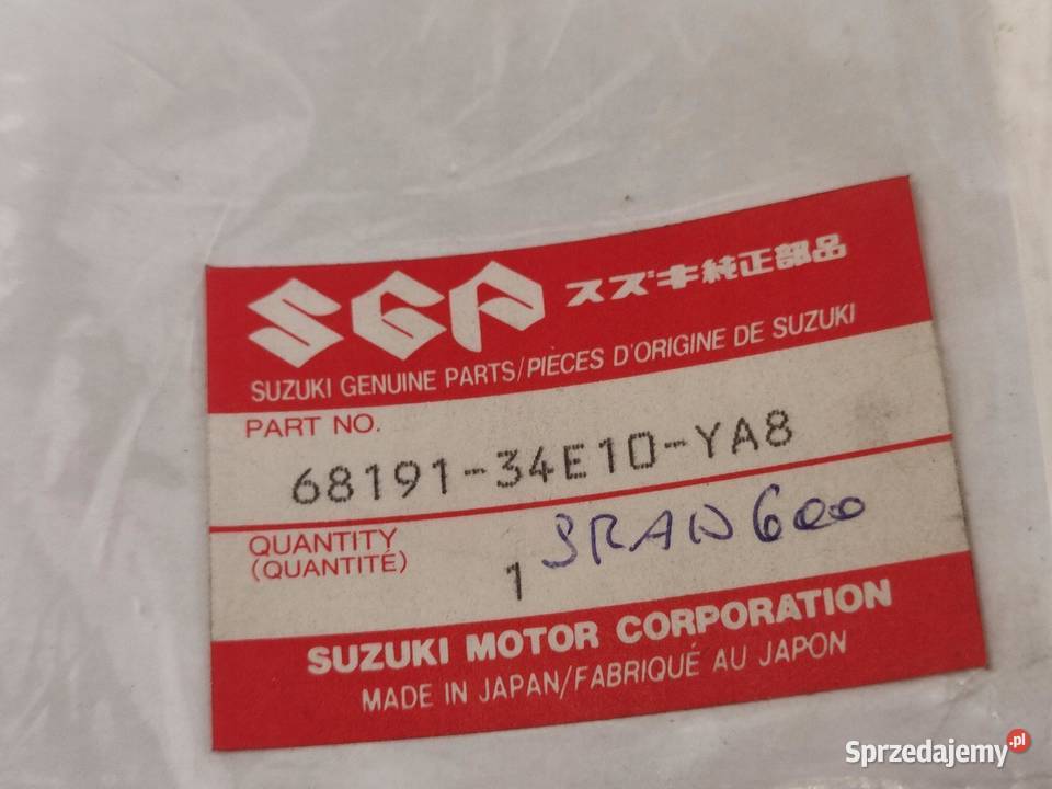 NAKLEJKA EMBLEMAT LEWY BOCZEK SUZUKI GSXR600