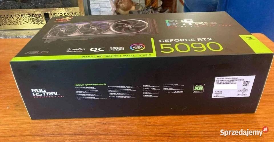 Sprzedam ASUS GeForce RTX 5090 32 GB GDDR7 kartę Dobków