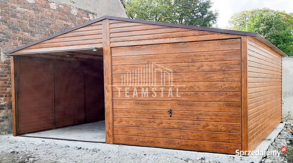 GARAŻ BLASZANY 6m x 7m dwuspad 2x Brama okno Bełchatów