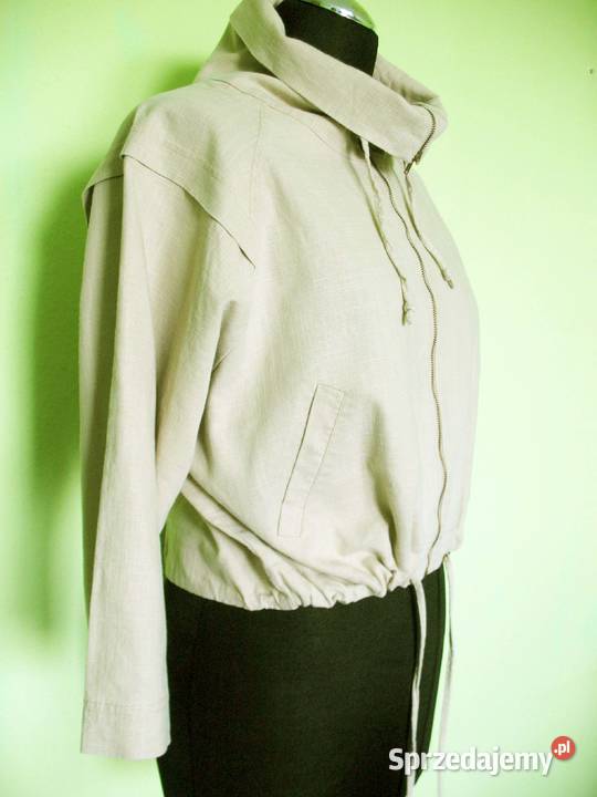 Bluza oversize Len krótka 38 M biust do 116 Miss