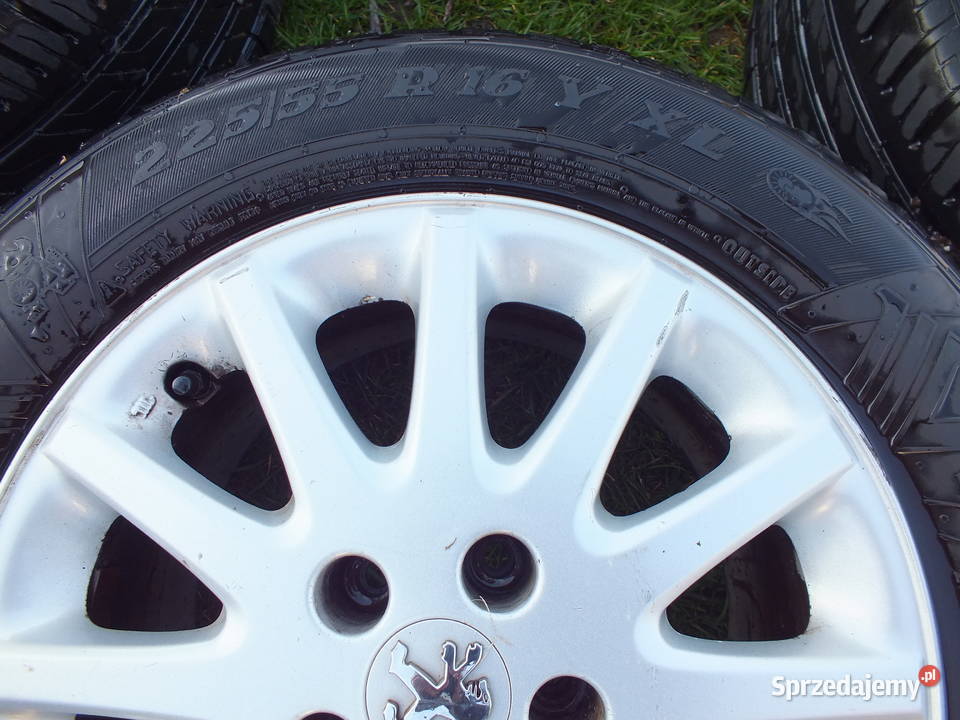 sprzedam opony 22555r16 lato felgi alu peugeot lubelskie sprzedam