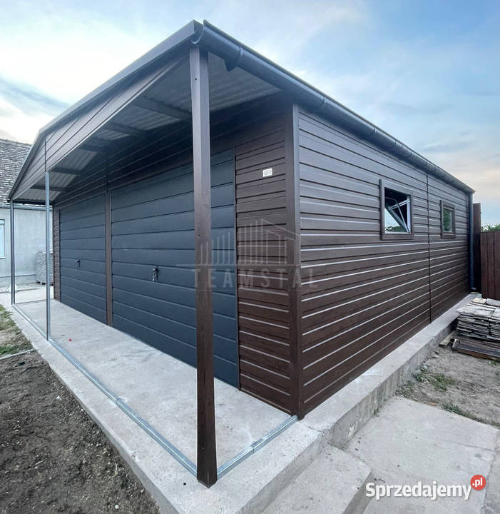 Garaz blaszany 8x6m 2x brama uchylna drzwi 4x 48m2 kujawsko-pomorskie Toruń
