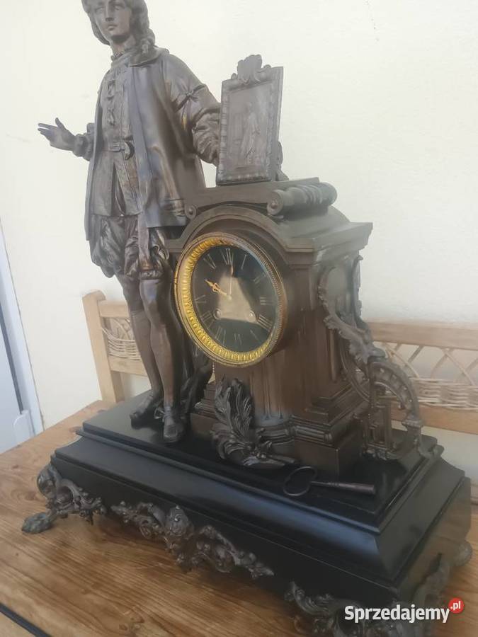 Kominkowy zegar marmurowy francuski Rzeszów