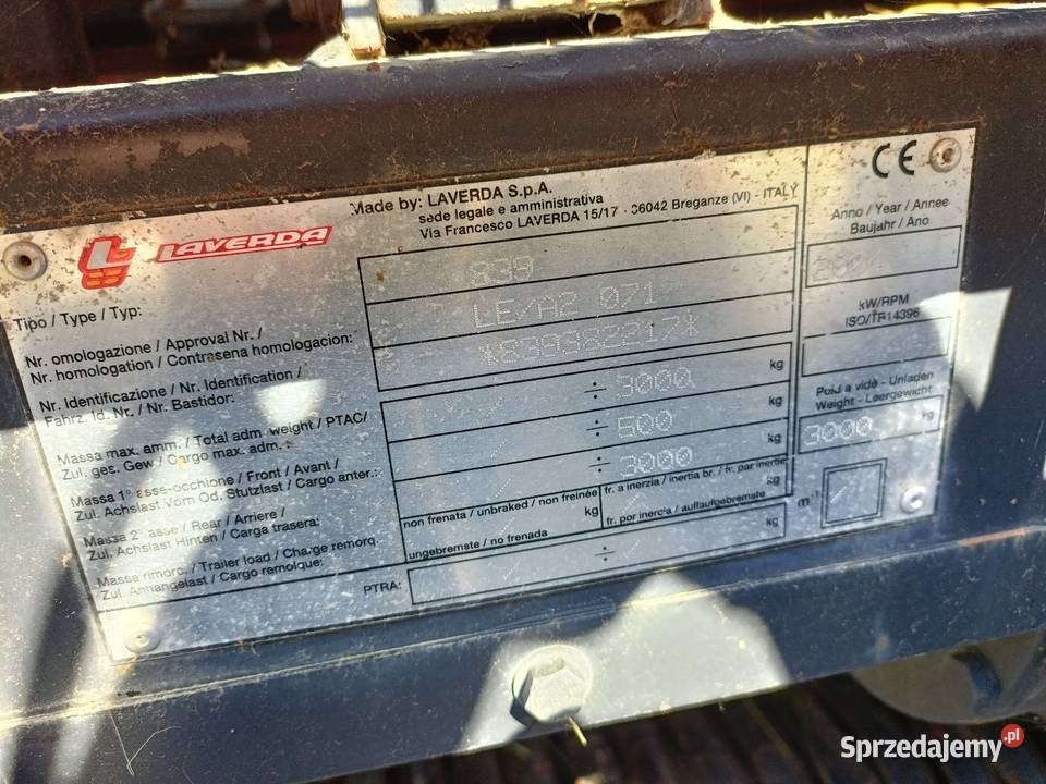 2004 Prasa LAVERDA VB1218 siatka 2x sznurek Racibórz