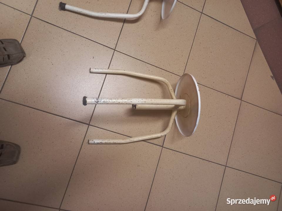 Stołek metalowy lekarski PRL Łódź sprzedam