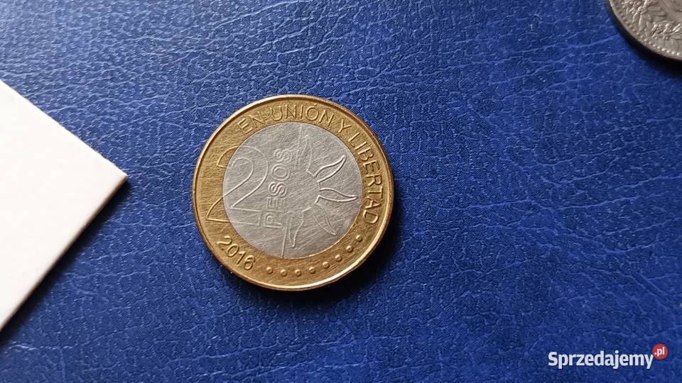 Stare monety 2 peso 2016 Argentyna Lesko