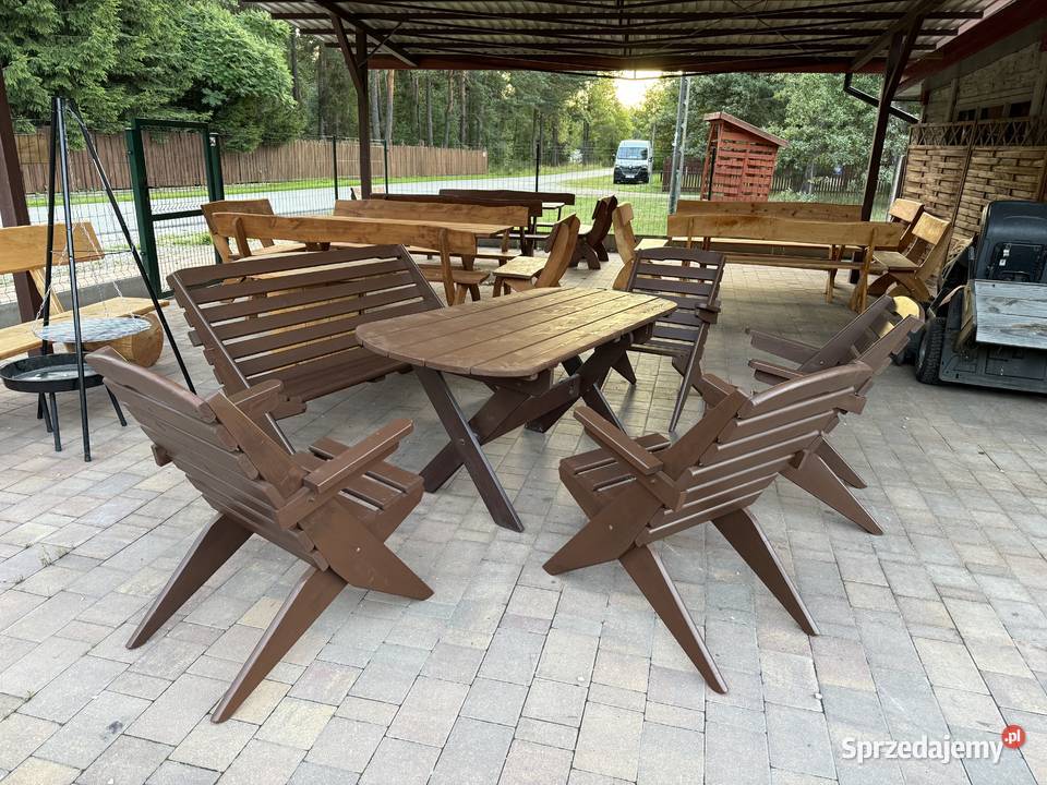 HIT Składane meble ogrodowe drewniane stół Radomsko