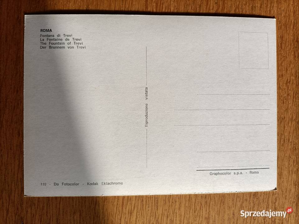 RZYM WIDOK NA BAROKOWĄ FONTANNĘ DI TREVI Piszczac sprzedam