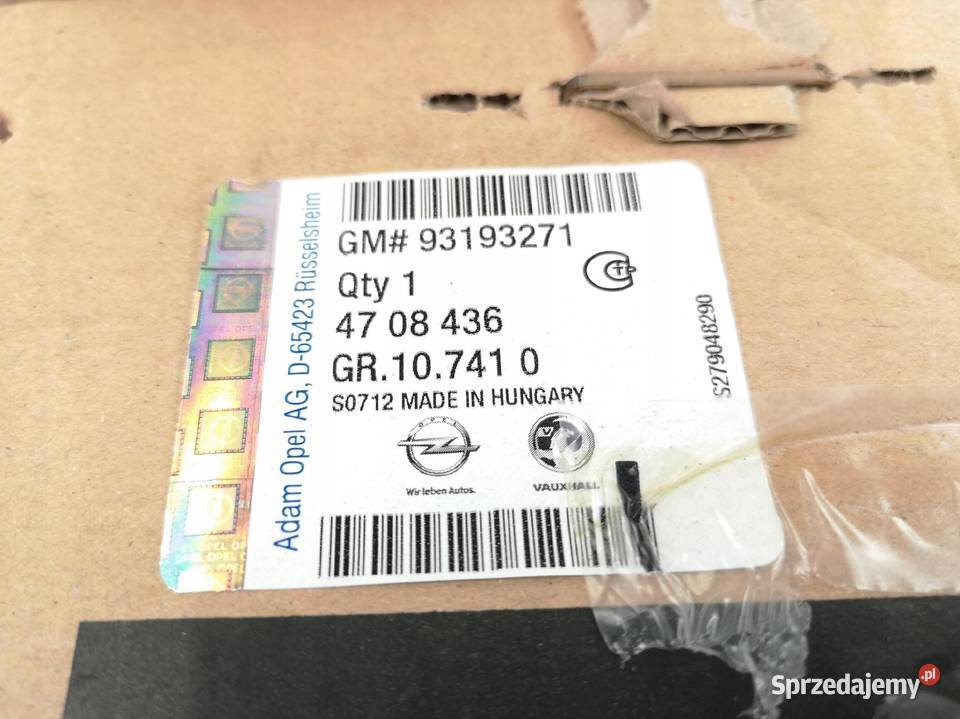 SZYBA MAŁA PRAWY PRZÓD OPEL AGILA B 0814