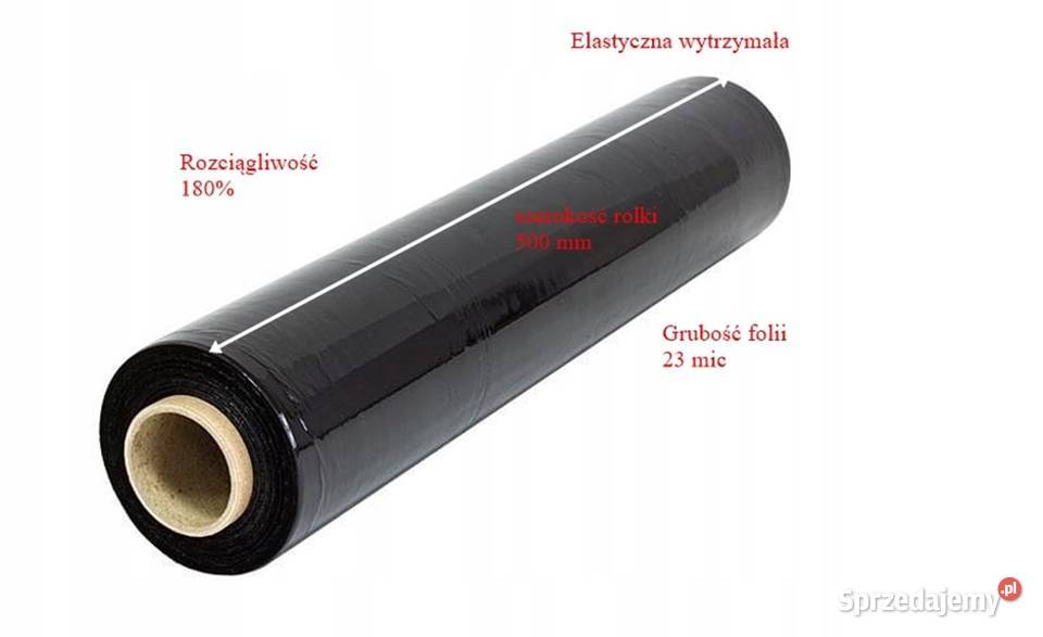 FOLIA CZARNA NA ROLCE DO PAKOWANIA PACZEK 3 sprzedam