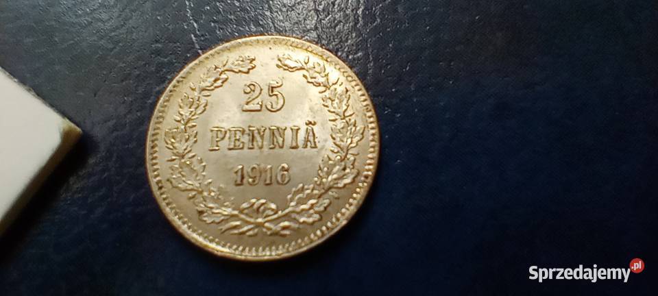 Stare monety 25 pennia 1916 Finlandia srebro Lesko