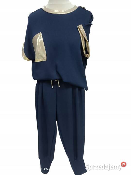 DRES Komplet damski bluzka spodnie Masełko biust