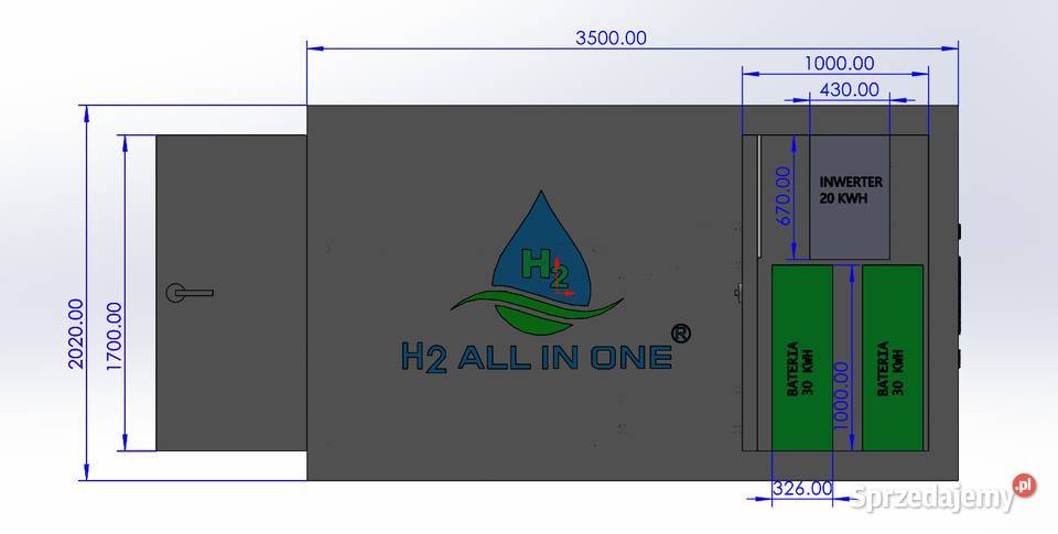 Wodorowy magazyn energii H2 ALLINONE