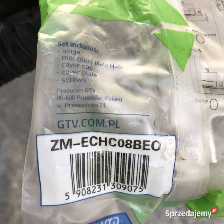 Zawias hydrauliczny GTV ZMECHC08BEO Drzwi i okna Poznań