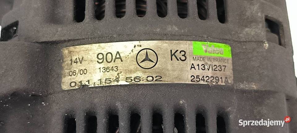 ALTERNATOR MERCEDES BENZ A 140 0111545602 osobowe Lipno