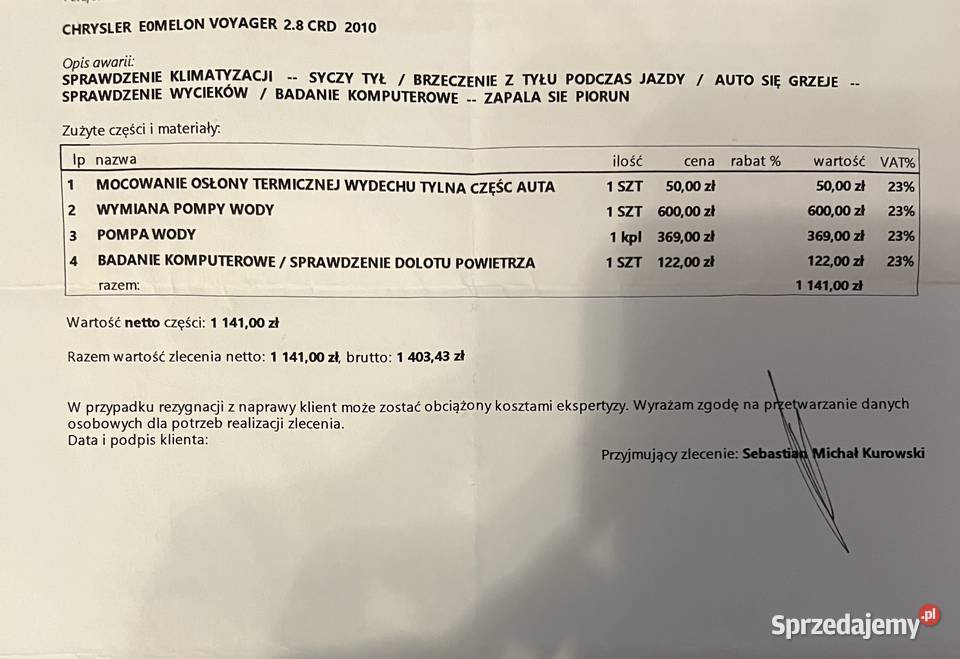 Chrysler Grand Voyager 28 CRD 2010 Stan mocno diesel