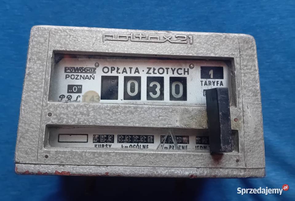 Taksometr Poltax 21 PoWoGaz Poznań PRL Koźminek