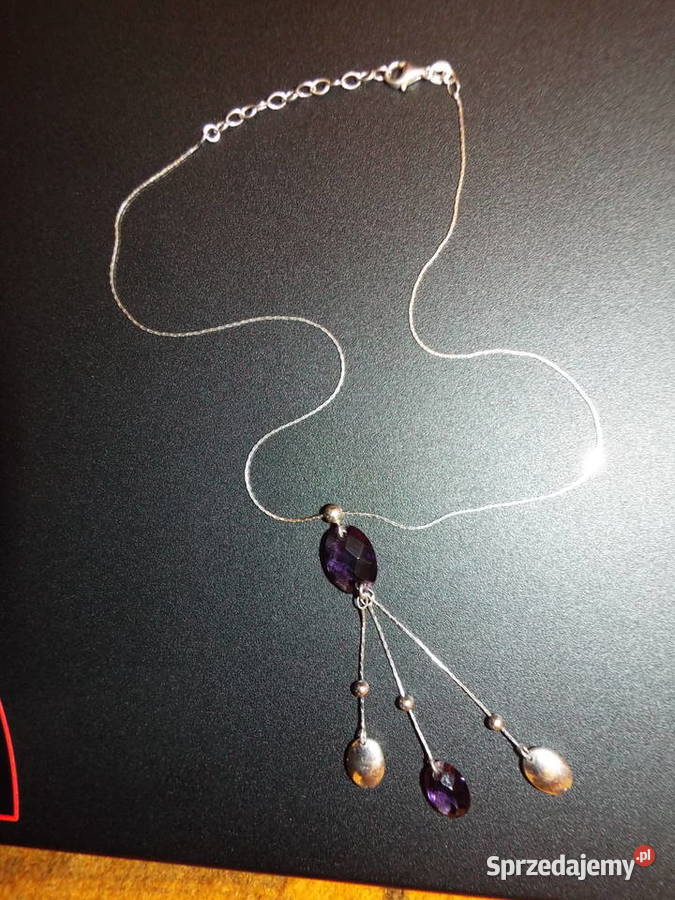 Naszyjnik srebrny z cyrkoniami Będzin