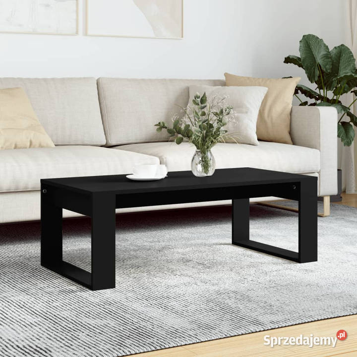 Stolik kawowy czarny 102x50x35 materiał Warszawa sprzedam