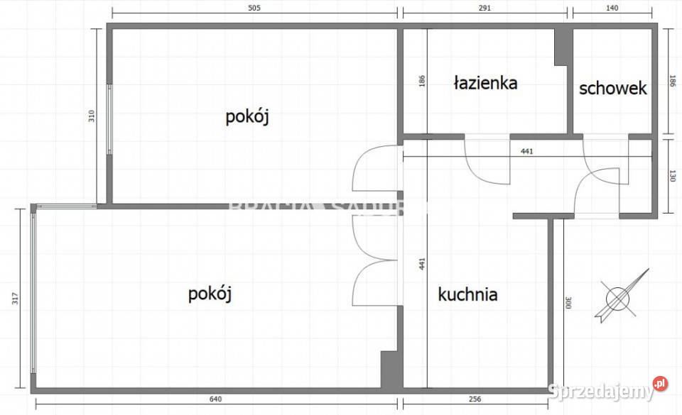 Mieszkanie 5689m2 2 pokoje Kraków Rok budowy 2010