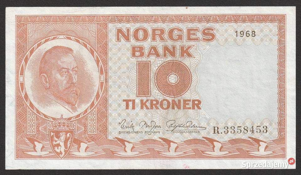 NORWEGIA 10 KORON 1968 Michelsen łódzkie