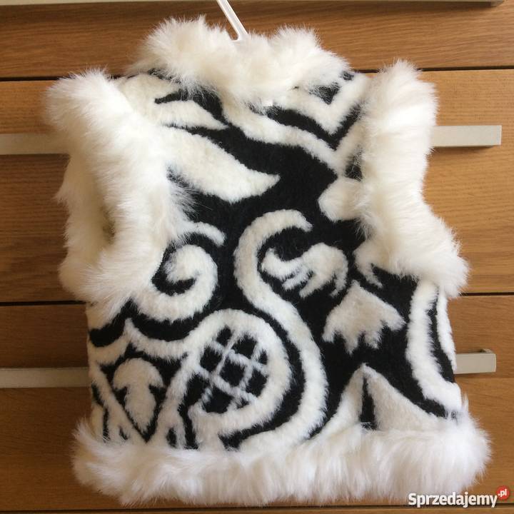 Nowa kamizelka futrzana na prezent możliwa czarny Chorzów