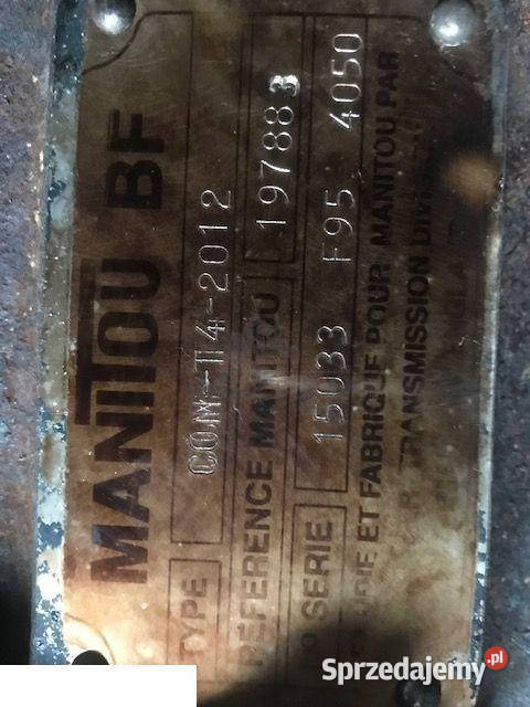 Skrzynia Manitou Części ComT42012