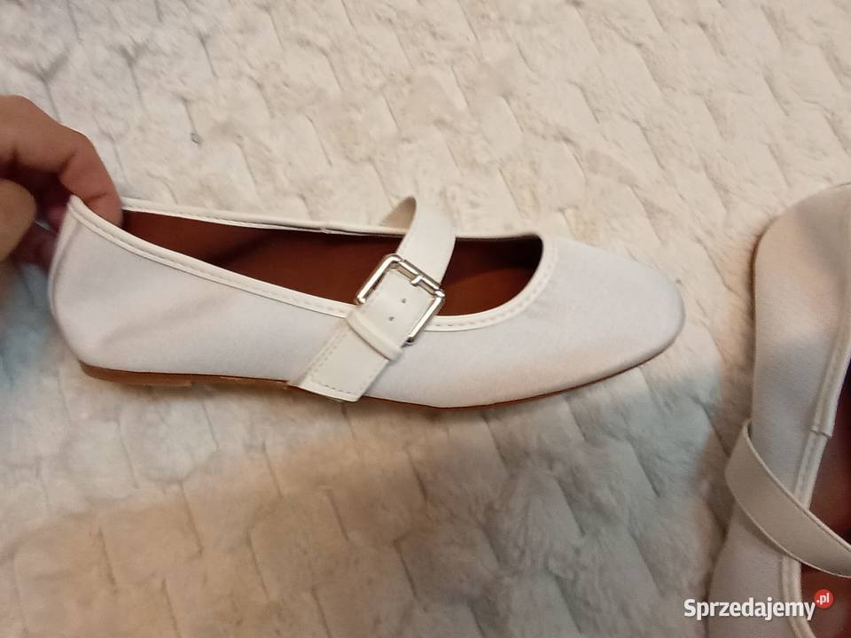41 Asos Design Białe baleriny z Londynu Nowe Kraków