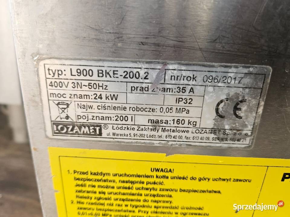 Kocioł warzelny blokowy elektryczny 200 l Pszczyna