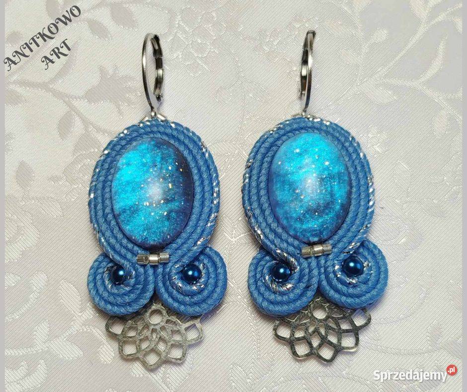 LODOWE KOLCZYKI Z ŻYWICĄ SUTASZ Szczecin