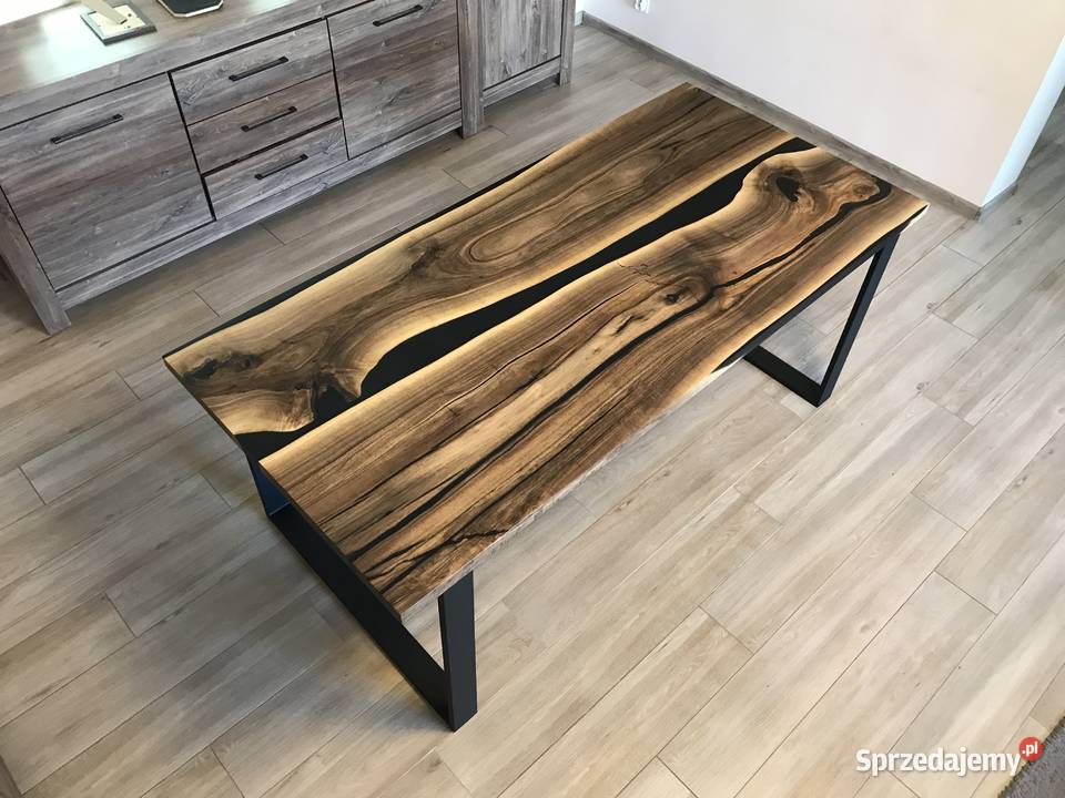 Stół drewniany żywica epoksydowa Warszawa