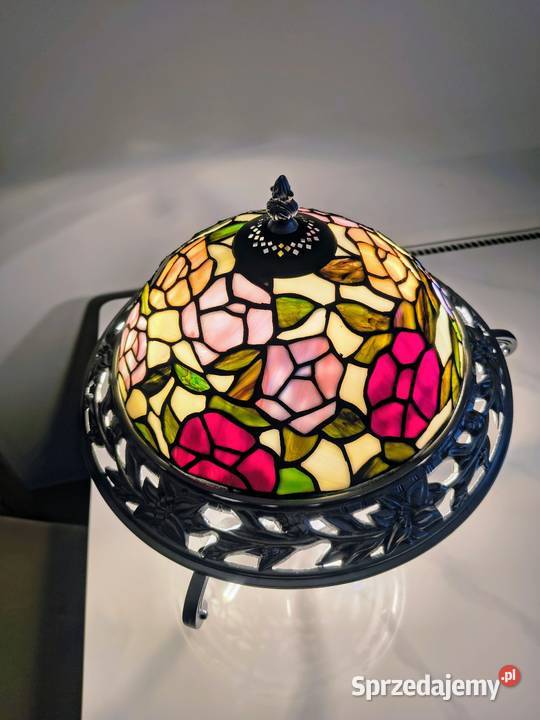 Tiffany lampa wisząca witrażowa plafon kwiaty