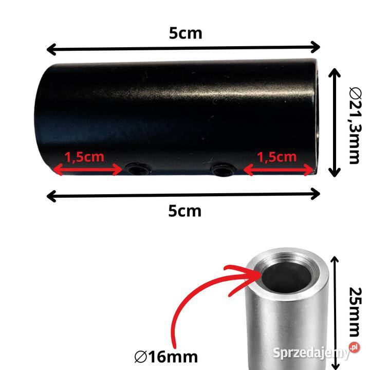 Uchwyt do Balustrady Osiowej Rurka Fi 16 mm Gdów