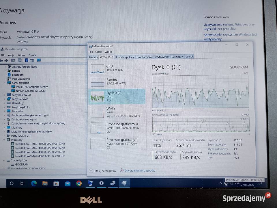 Laptop DELL Latitude E5540 I7 FULL HD SSD Rymanów