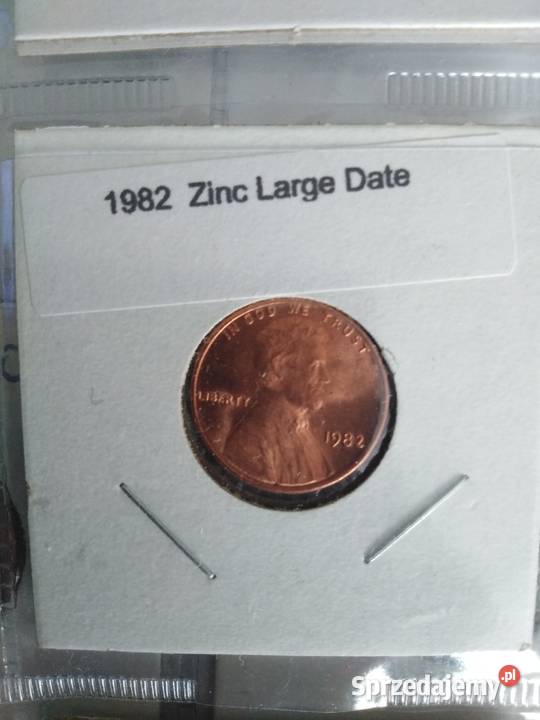 1 cent lincoln usa 1982 P cynk duża data