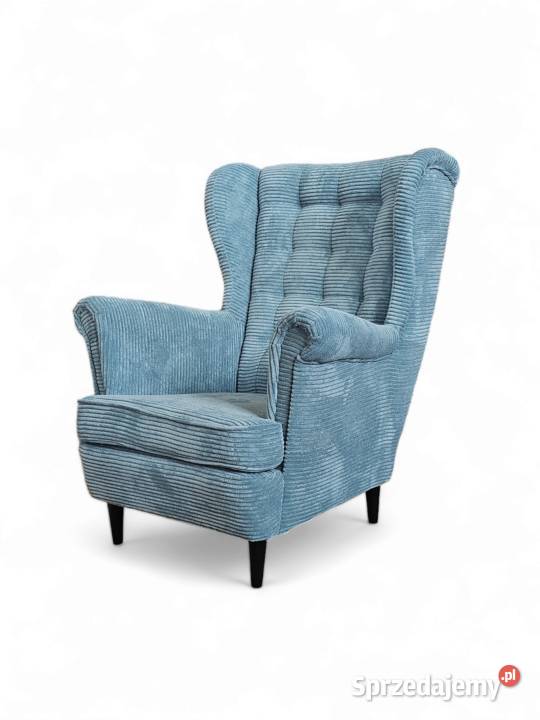 Fotel Uszak Skandynawski Sztruksowy Dostawa 0 Tarchały Małe sprzedam